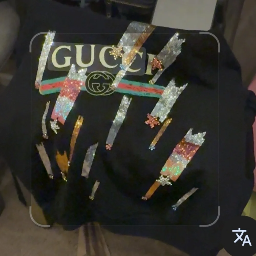 - Auth Gucci Black Sequin Hoodie - Picture 3 of 5